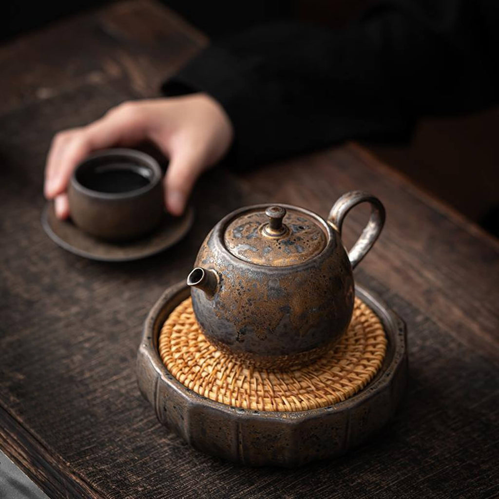 3pcs Japanese stoneware teaware_5