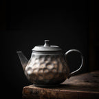 Hand made Vintage Hammer Pattern Japanese Ceramic TeaSet_3