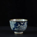 Japanese Vintage Blue and White Ceramic Teacup-7