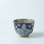 Japanese Vintage Blue and White Ceramic Teacup_2