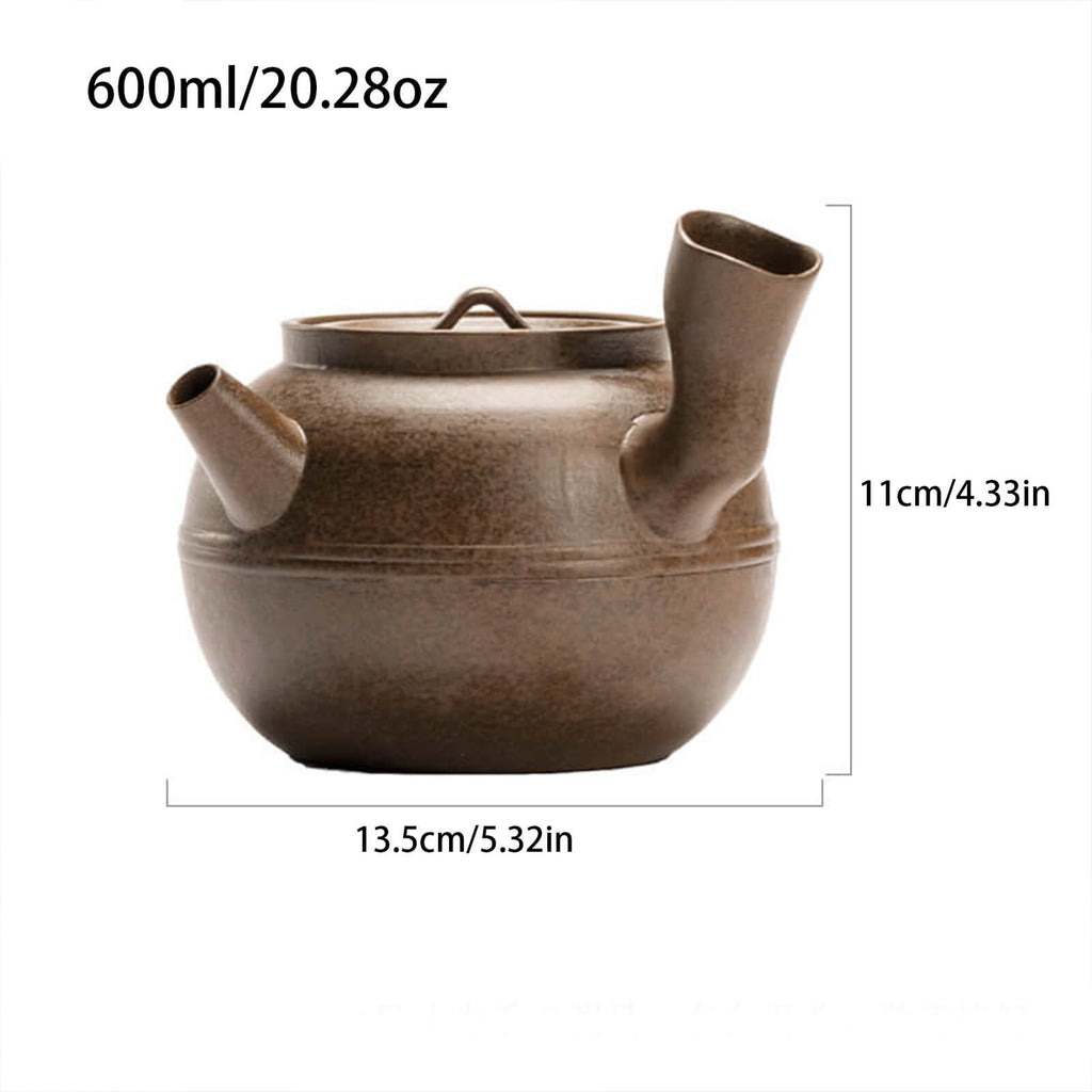 Japanese Wabi-Sabi Side-Handle Teapot_SIZE
