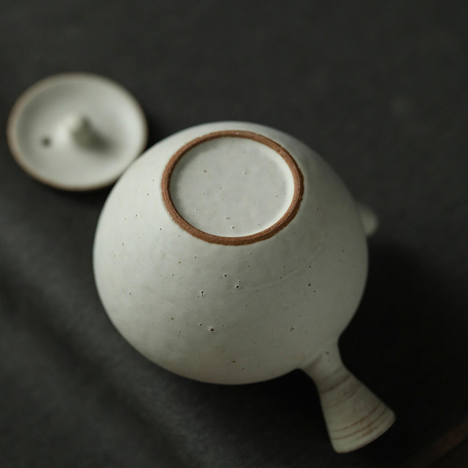 Japanese style simple wabi-sabi sidehandle Teapot_5
