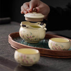 Hand Painted Japanese Tea Set – High-End Floral Teapot Set