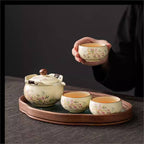 Hand Painted Japanese Tea Set – High-End Floral Teapot Set