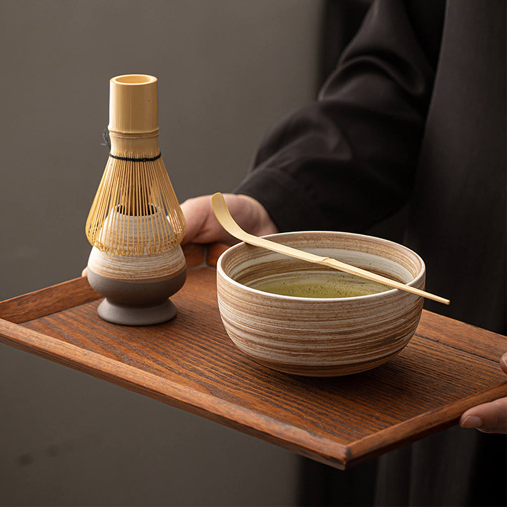 Japanese Matcha Bowl Set – Handmade Ceramic & Bamboo Whisk