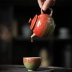 6OZ Small Red Ceramic Teapot – Japanese Tea Ceremony Set
