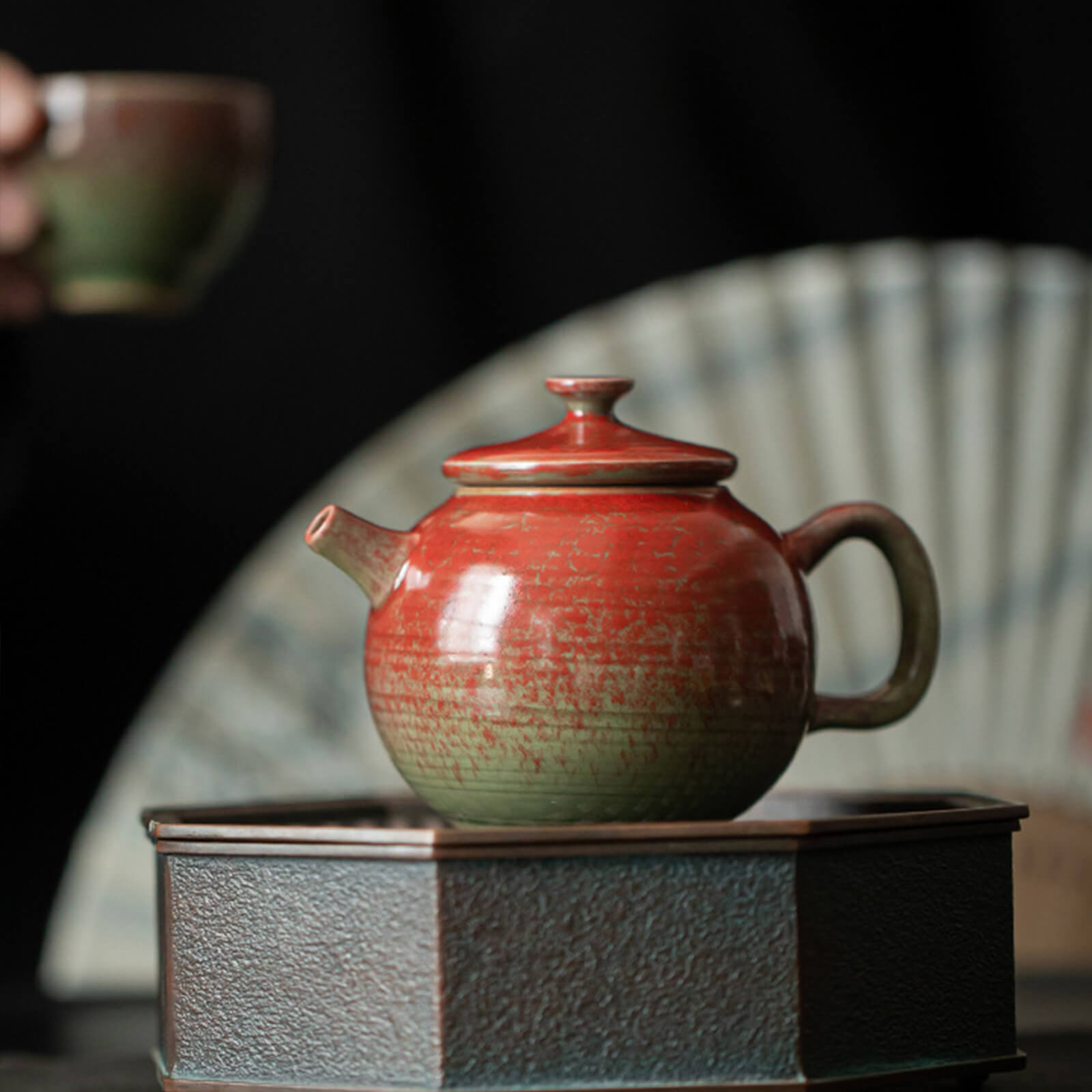 6OZ Small Red Ceramic Teapot – Japanese Tea Ceremony Set