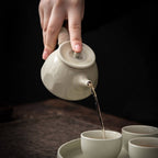 Minimalist Ceramic Side-Handle Teapot – Japanese Tea Set