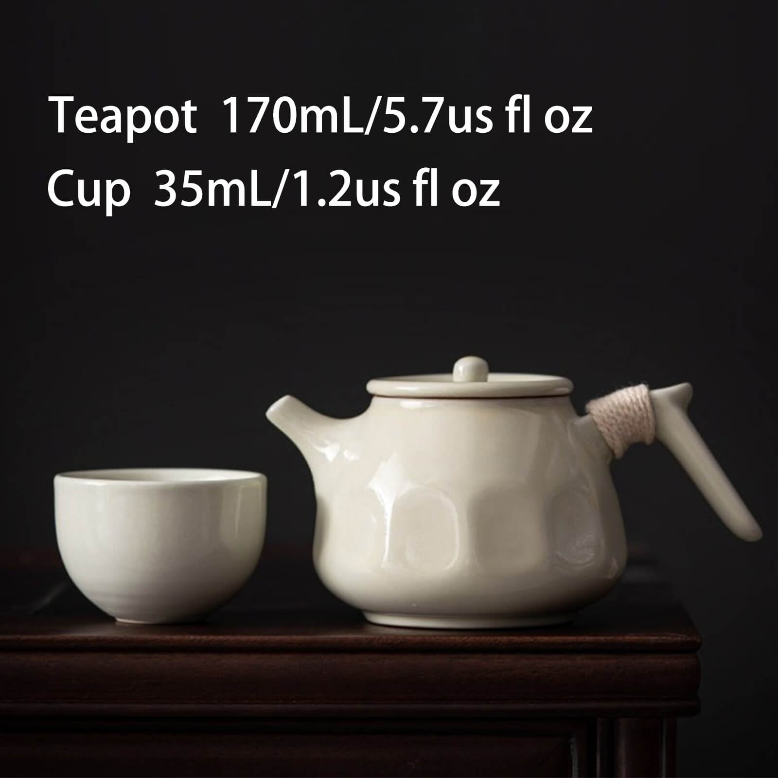 Minimalist Ceramic Side-Handle Teapot – Japanese Tea Set