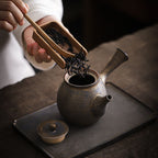 Tea Set Japanese – Handmade Rustic Gold Ceramic Teapot