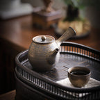 Tea Set Japanese – Handmade Rustic Gold Ceramic Teapot