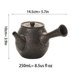 Tea Set Japanese – Handmade Rustic Gold Ceramic Teapot