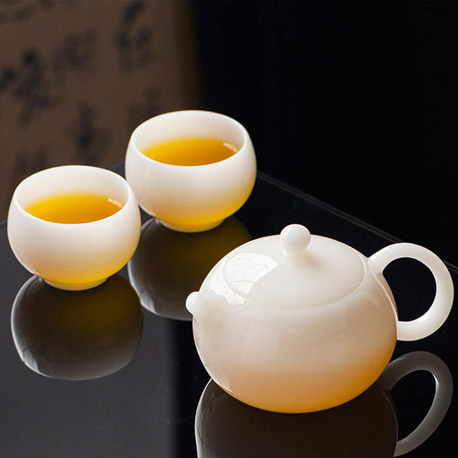 Japanese Tea Set Traditional – White Ceramic Teapot Set